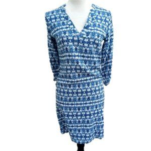 Atmosphere Long Sleeved V-Neck Dress w/Braided Belt Sz 2 NWOT